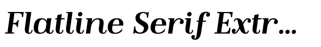 Flatline Serif Extra Bold Italic